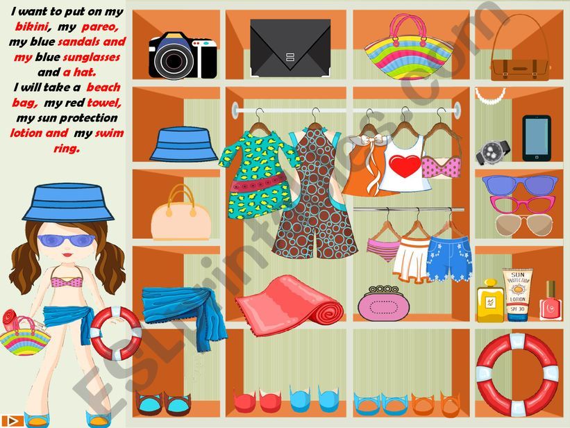 Clothes.  Dressing time game. Part 2