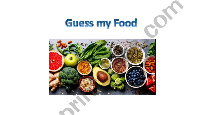 Guess my Food powerpoint