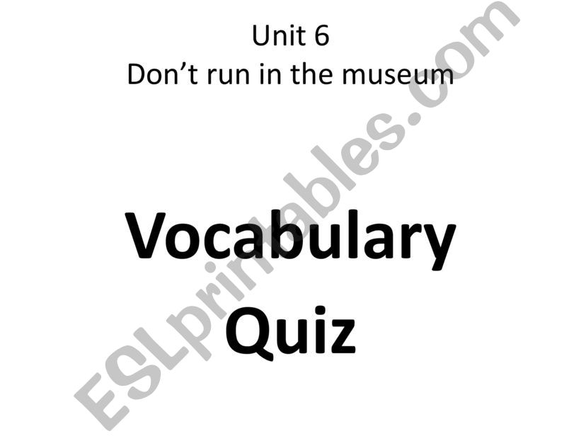In the museum powerpoint