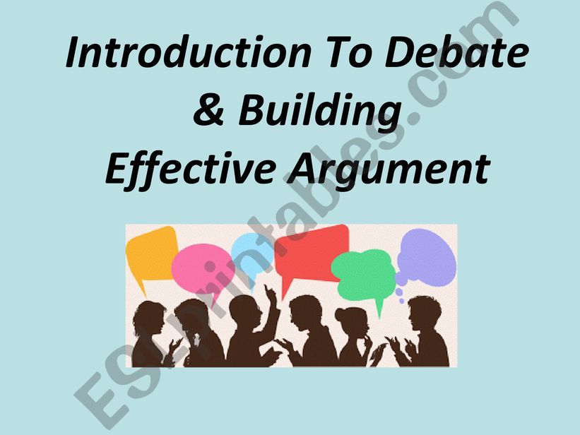 Debating and argumentation skills 