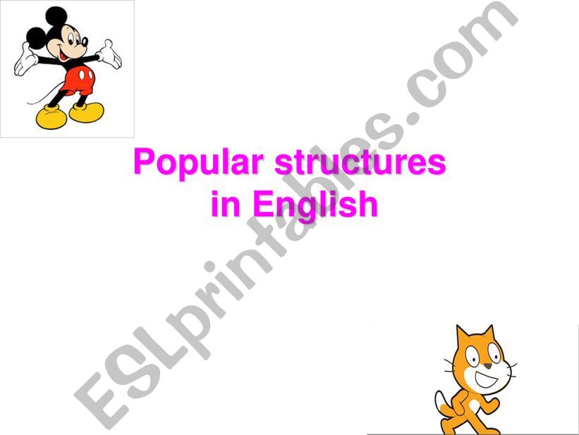 popular structions in English powerpoint
