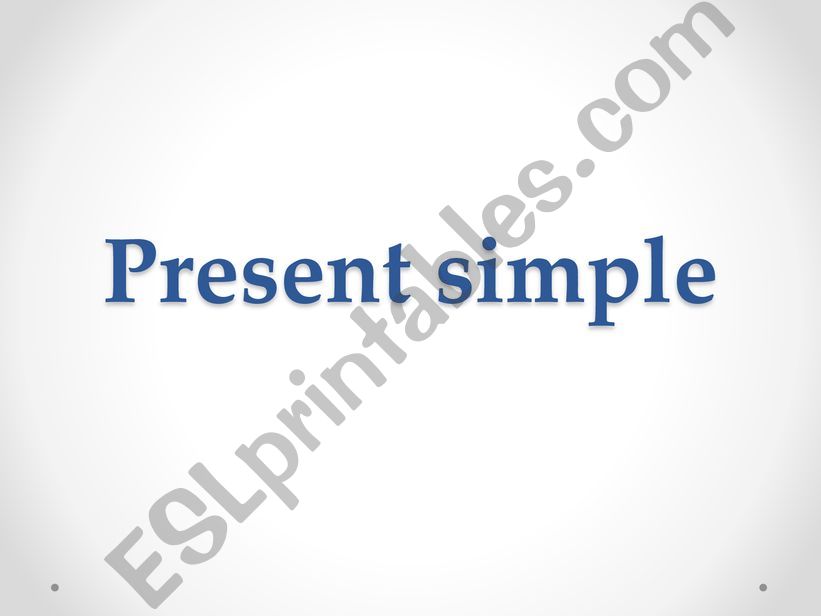 Present simple powerpoint