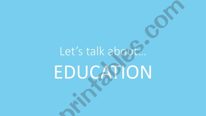 SPEAKING. EDUCATION powerpoint