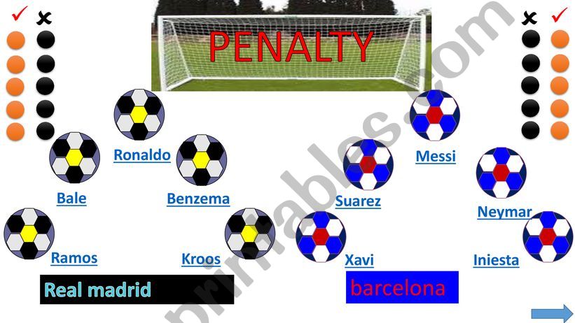 Present Continuous with future meaning and Present Simple Football Game
