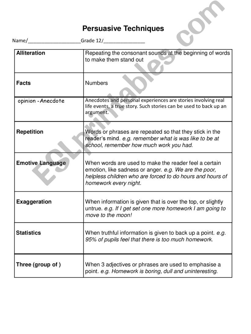 persuasive techniques  powerpoint