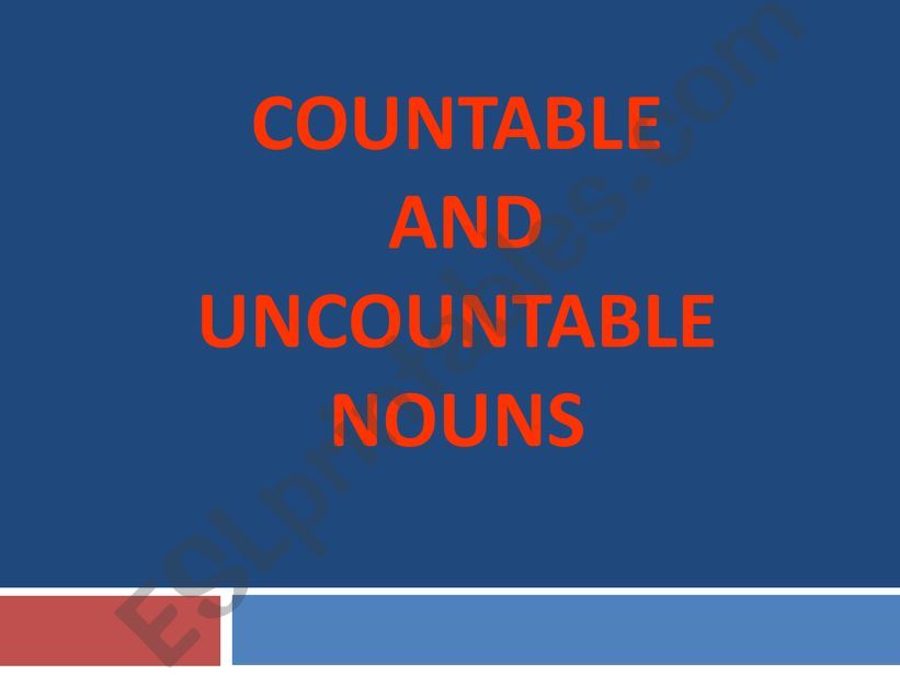 Countable and uncountable nouns