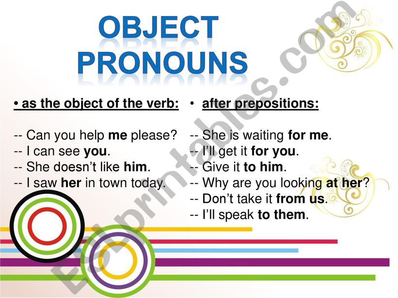 Object Pronouns powerpoint