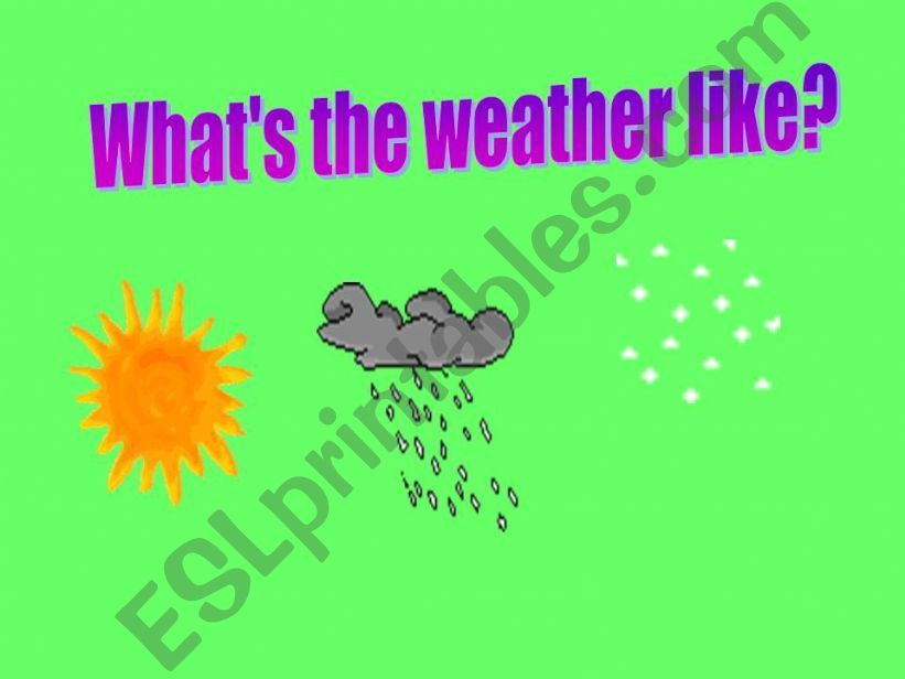 WHATS THE WEATHER LIKE? powerpoint
