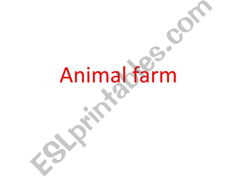 Introducing Animal farm movies