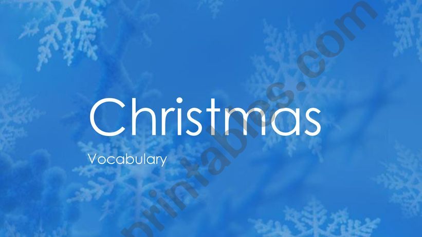 Christmas Words powerpoint
