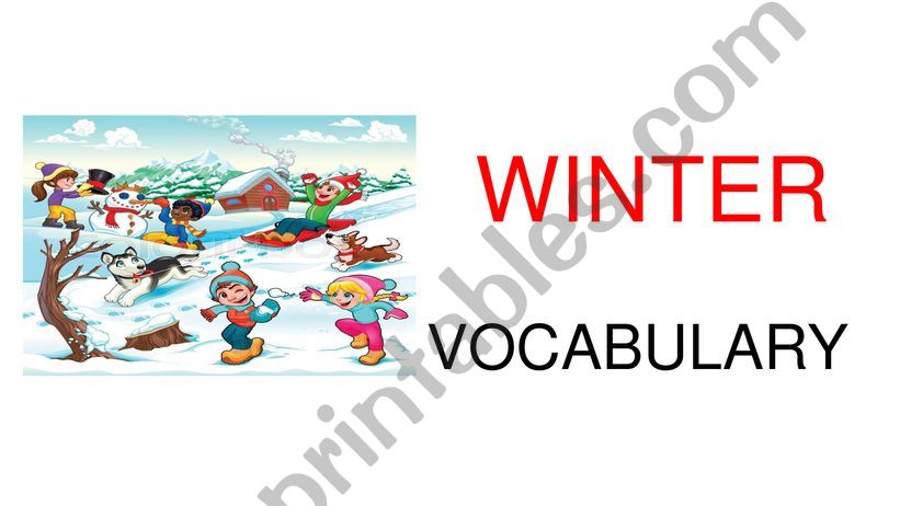 Winter Vocabulary powerpoint
