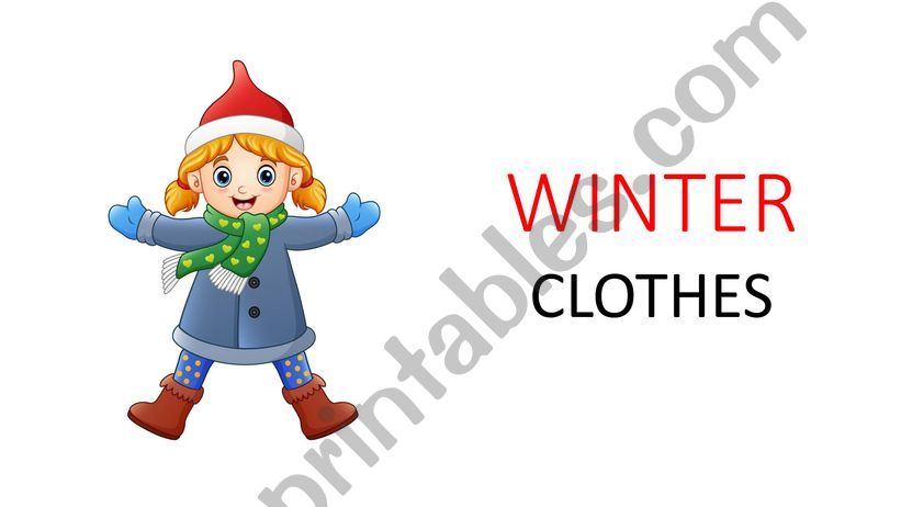 Winter Clothes powerpoint