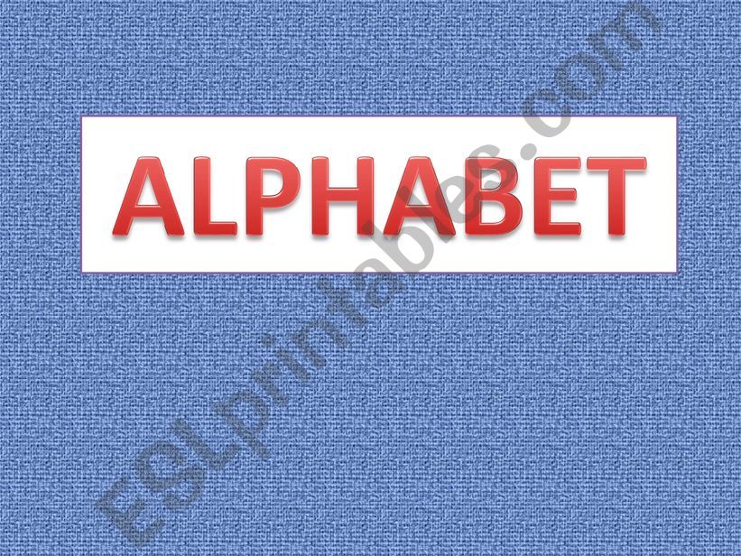 Alphabet: letters & colours powerpoint