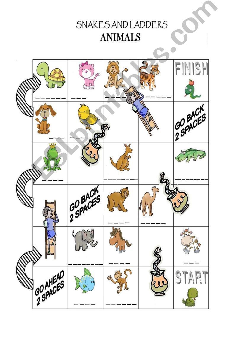 snakes and ladders animals powerpoint