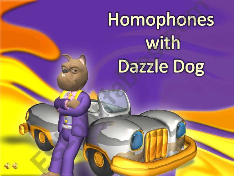 Homophones Part 1 of 5 ANIMATED and colorful PPT with sound