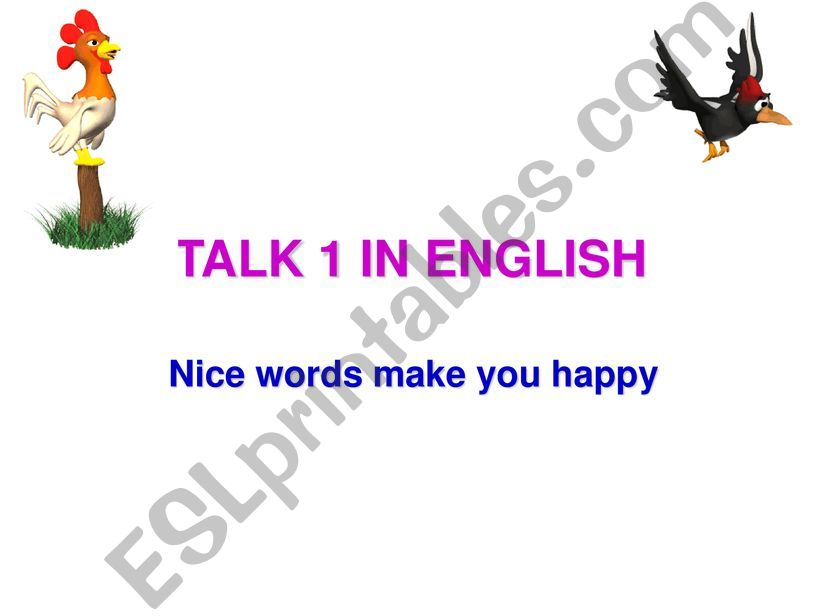 TALK 1 IN ENGLISH powerpoint