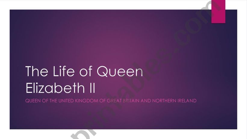 The Life of Queen Elizabeth powerpoint
