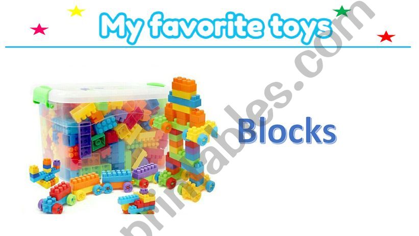Favorites Toys Vocabulary for kids