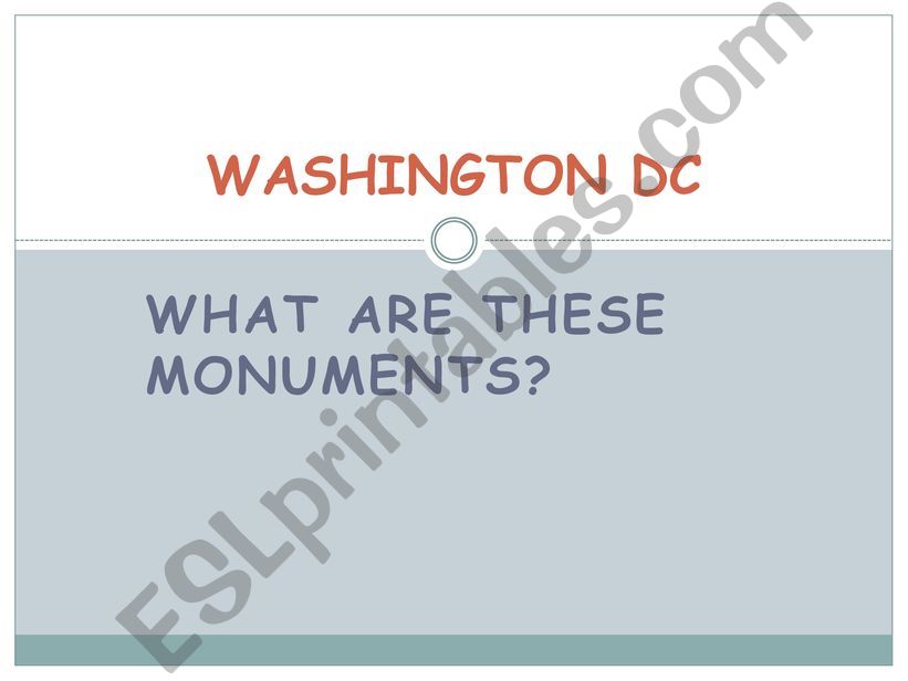 Washington monuments powerpoint