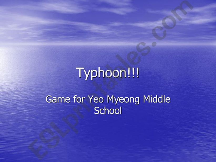 Typhoon bomb game powerpoint