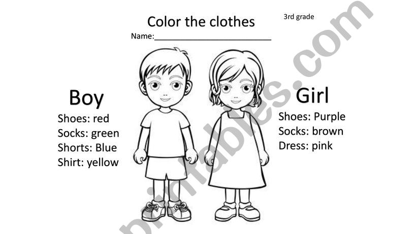 Clothes and Colors powerpoint