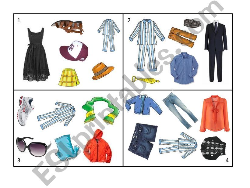 Clothes Dobble Card Game powerpoint