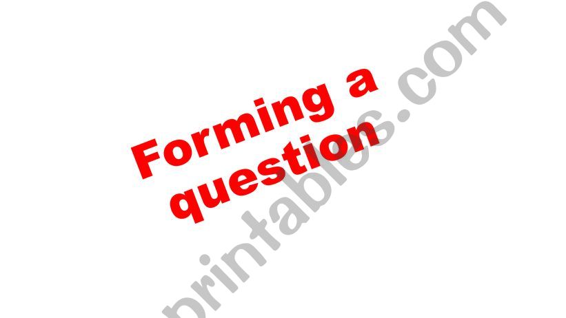 Forming a question powerpoint