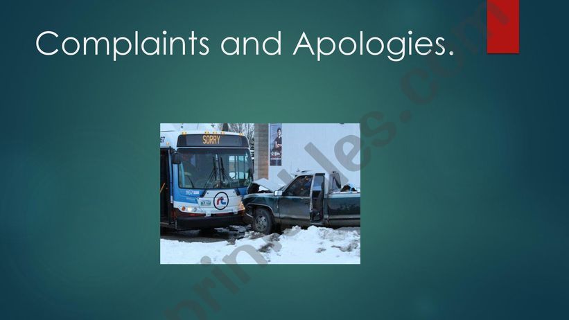 Complaints and apoligies powerpoint