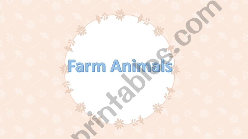 Farm animals powerpoint