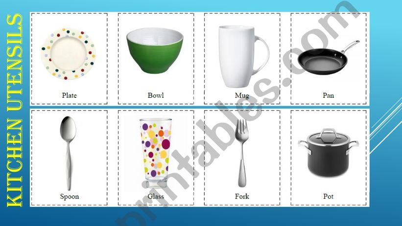 kitchen utensils powerpoint