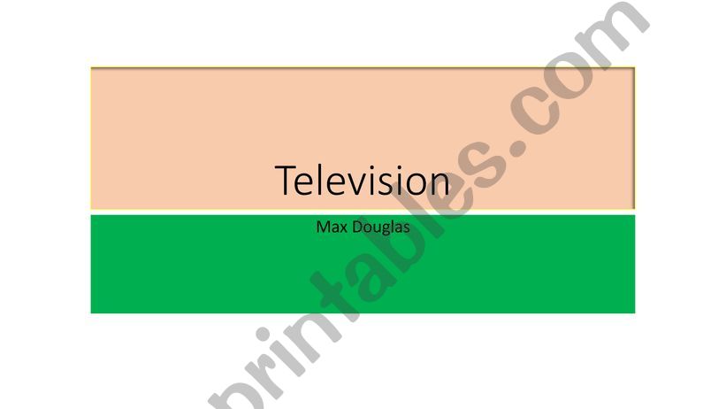 Televison Vocabulary powerpoint