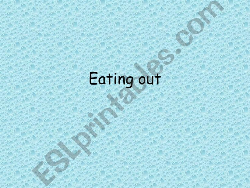 Eating out powerpoint