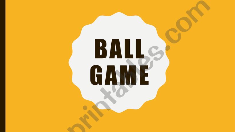 ball game starter powerpoint