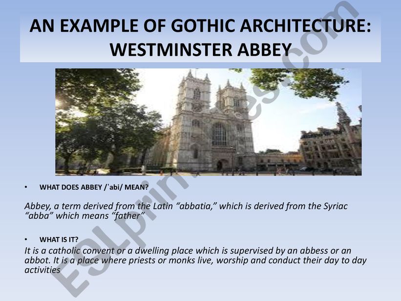 Westminster Abbey powerpoint