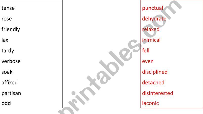 Antonym Match  powerpoint