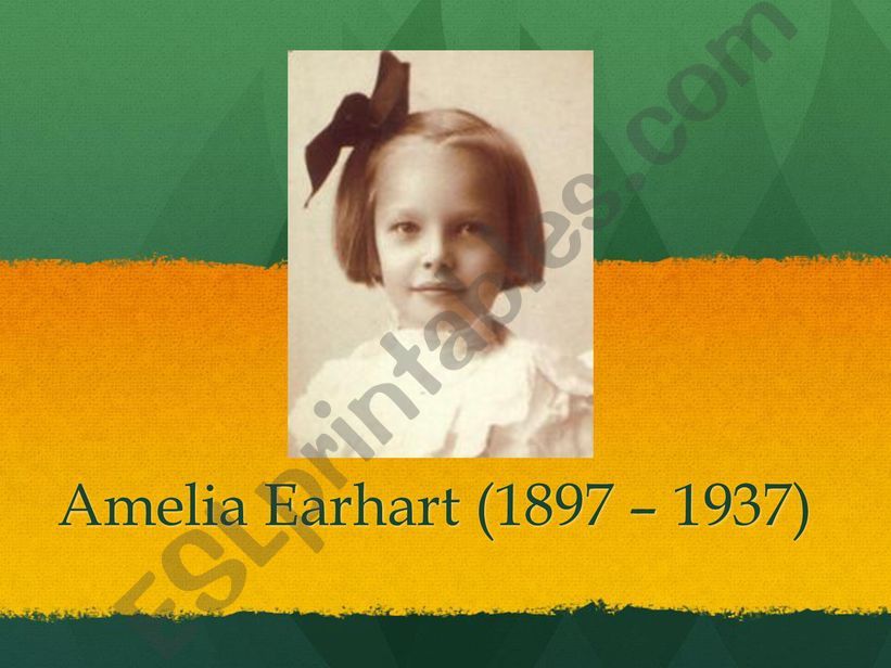 ESL - English PowerPoints: Amelia Earhart