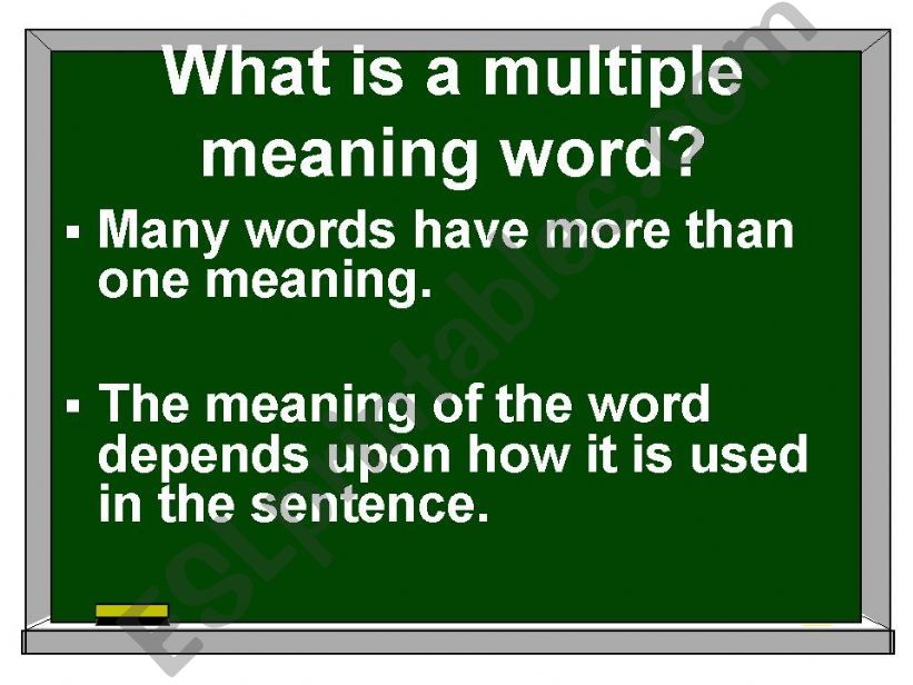 words with multiple meanings powerpoint