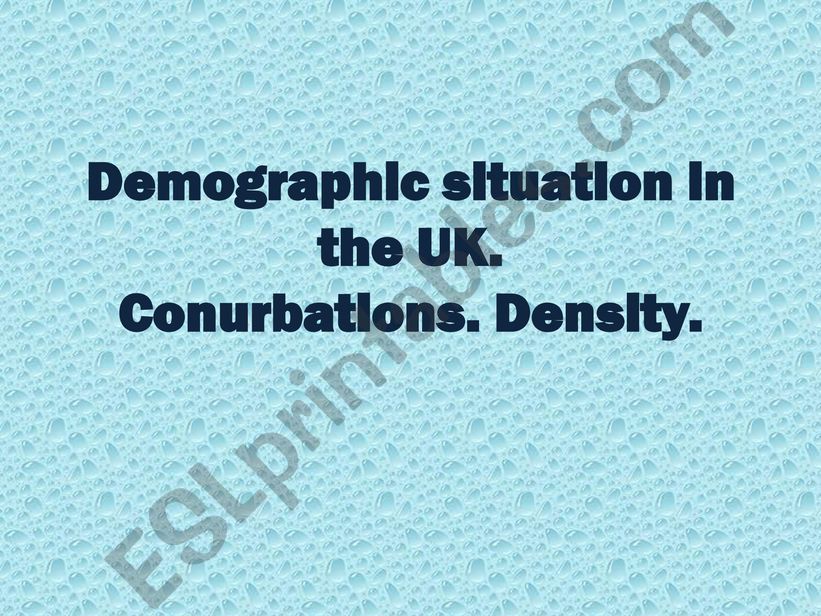 Population in the UK powerpoint