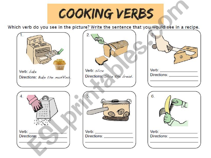 COOKING VERBS powerpoint