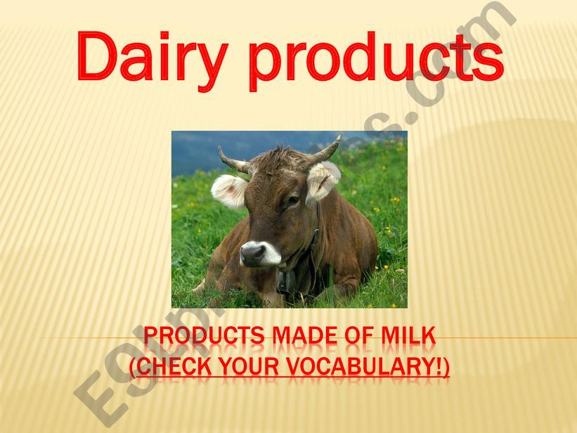 Dairy products powerpoint