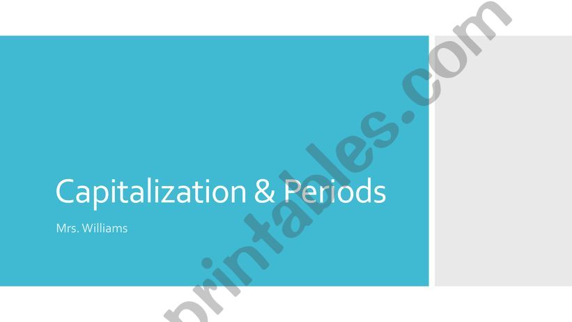 Capitalization and Periods PowerPoint