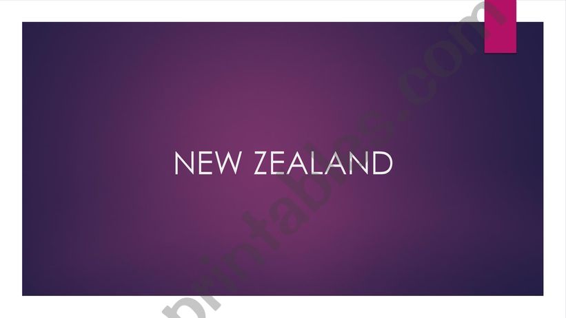 Information about New Zealand powerpoint