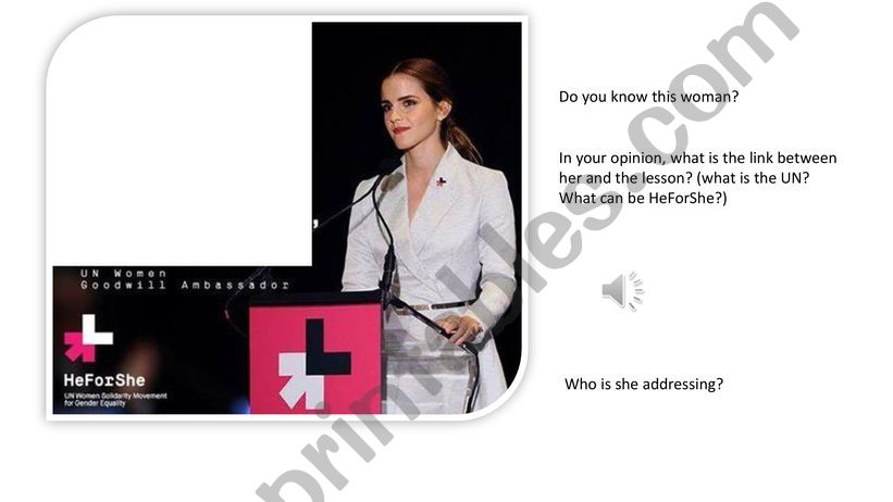 anticipation discours Emma Watson HeForShe campaign