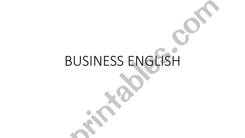 BUSINESS ENGLISH powerpoint