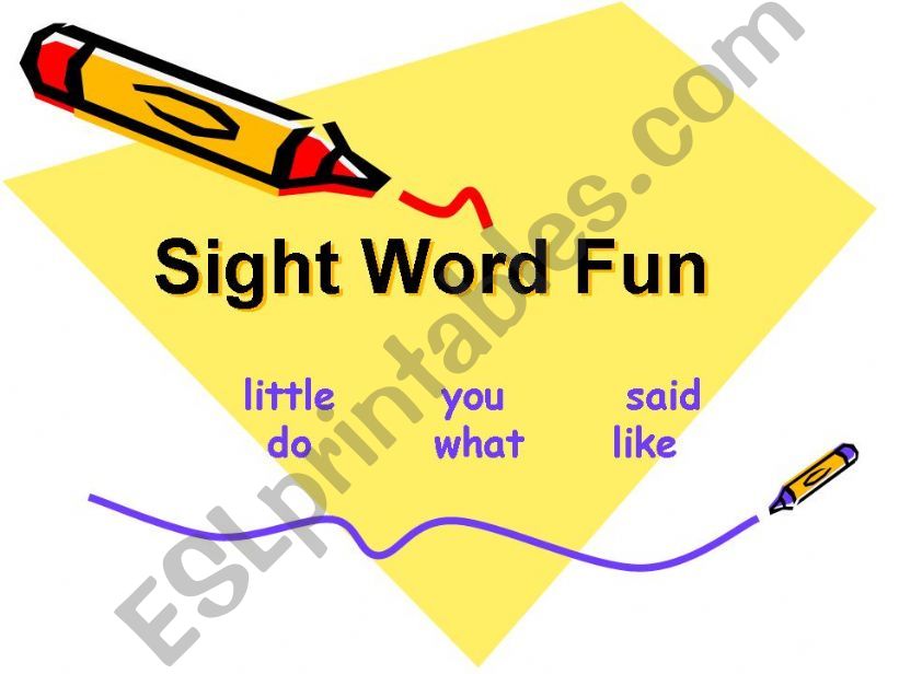 Sight Word Fun powerpoint