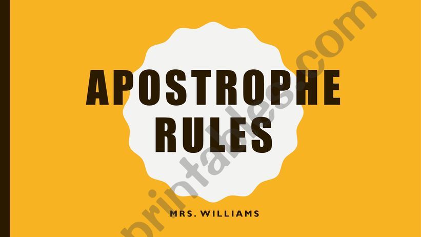 Apostrophe Rules PowerPoint powerpoint