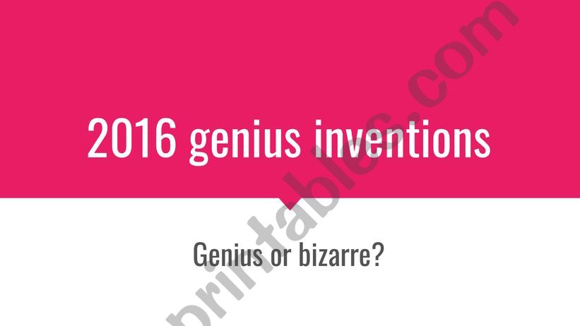 Genius Inventions powerpoint