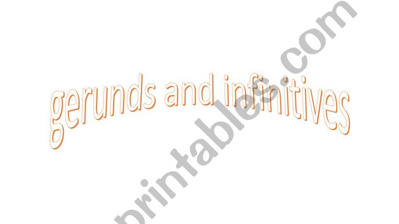 gerunds and infinitives powerpoint