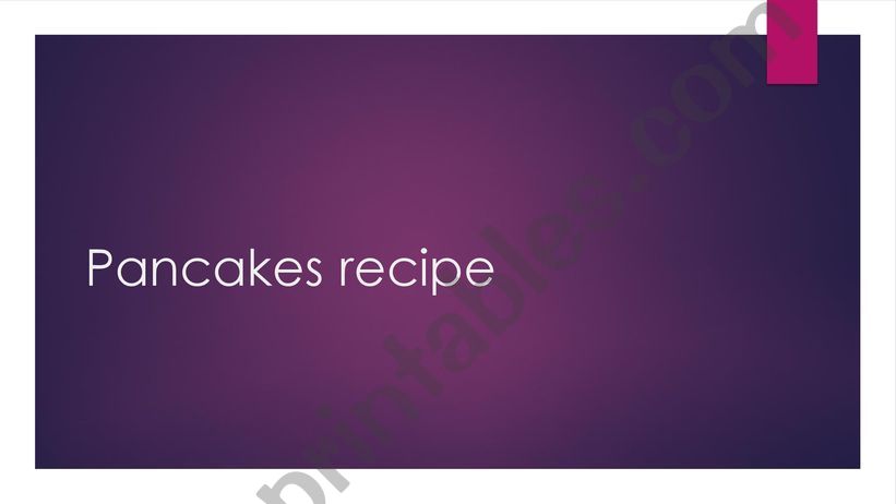 Pancakes Recipe powerpoint