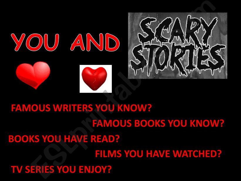 SCARY STORIES MINDMAP powerpoint
